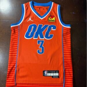 Nike NBA OKC Thunder Josh Giddey #3 Youth Small Statement Jersey Orange